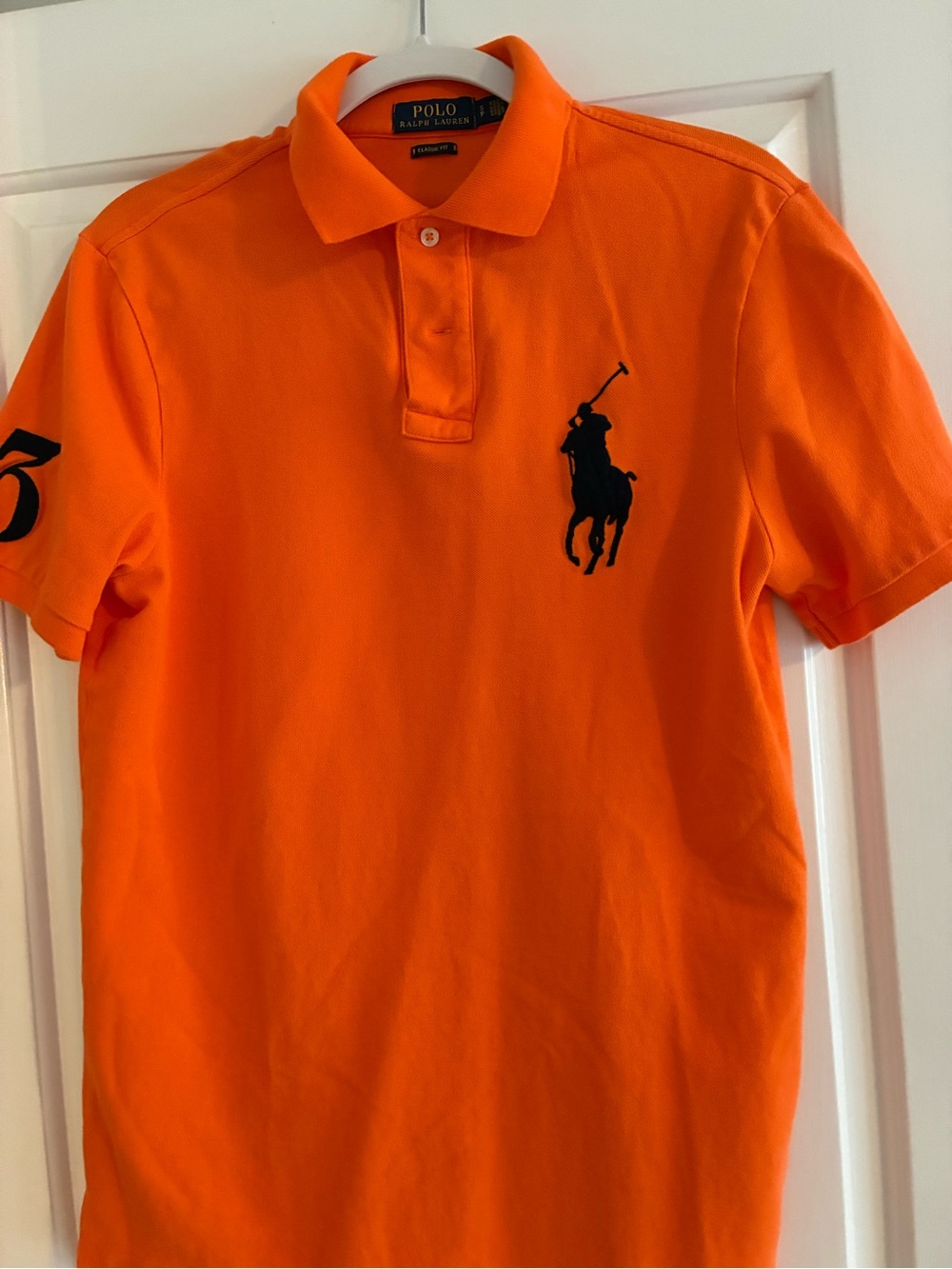 Ralph Lauren Polo - Vivid Orange with Navy Labels.  Washed, never worn.